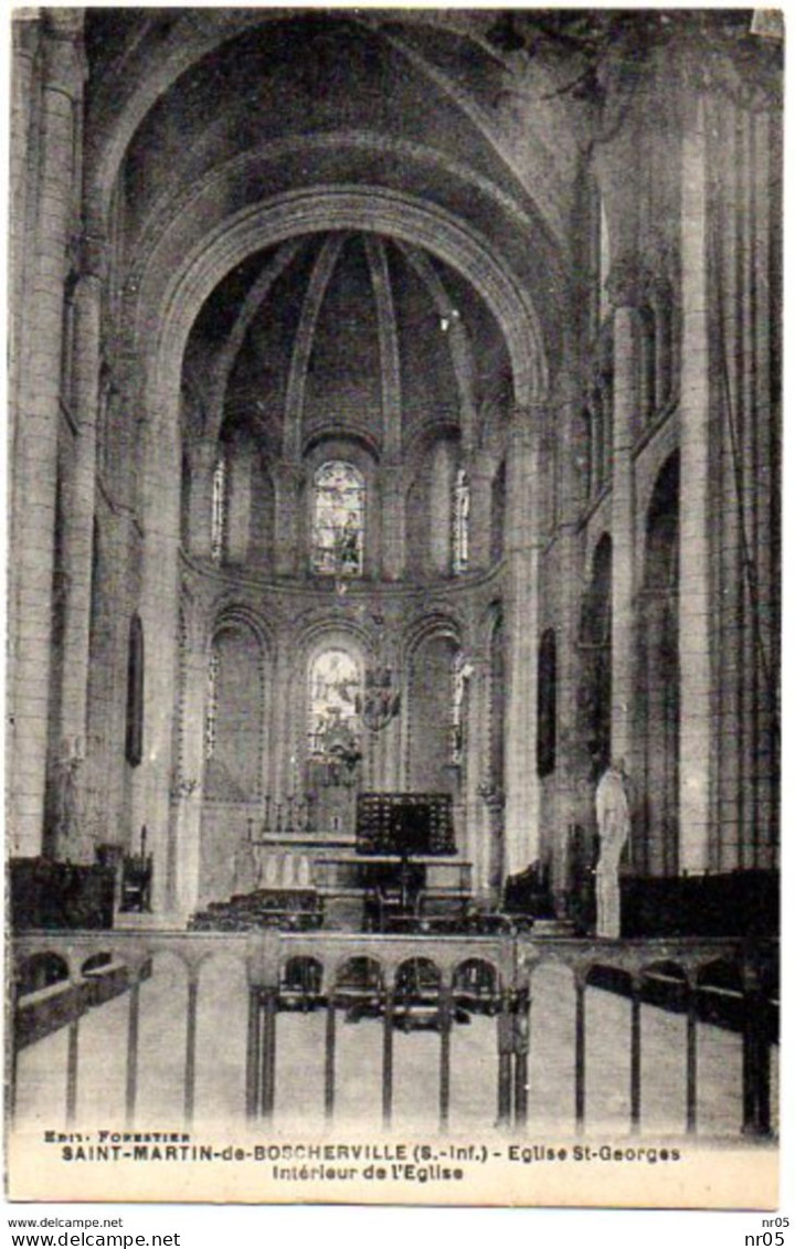 76  - SAINT MARTIN De BOSCHERVILLE - Eglise St Georges - Interieur De L'Eglise   ( Seine Maritime ) - Saint-Martin-de-Boscherville
