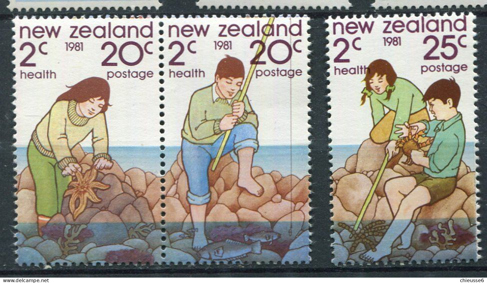Nelle Zelande ** N° 798 à 800 - "Environnement Marin" Pêches - Ungebraucht