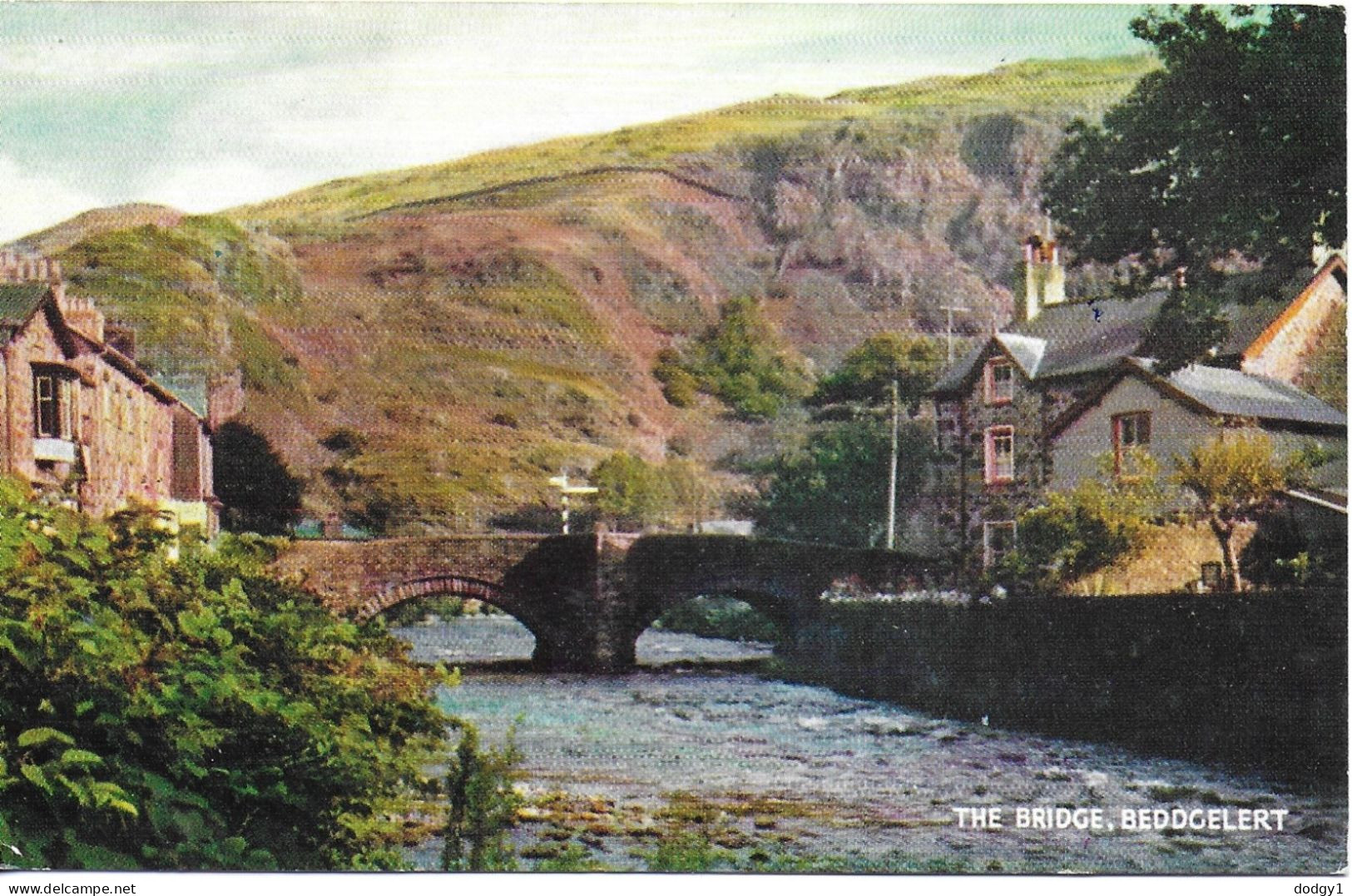 THE BRIDGE, BEDDGELERT, GWYNEDD, WALES. Circa 1960 USED POSTCARD   Jo8 - Gwynedd