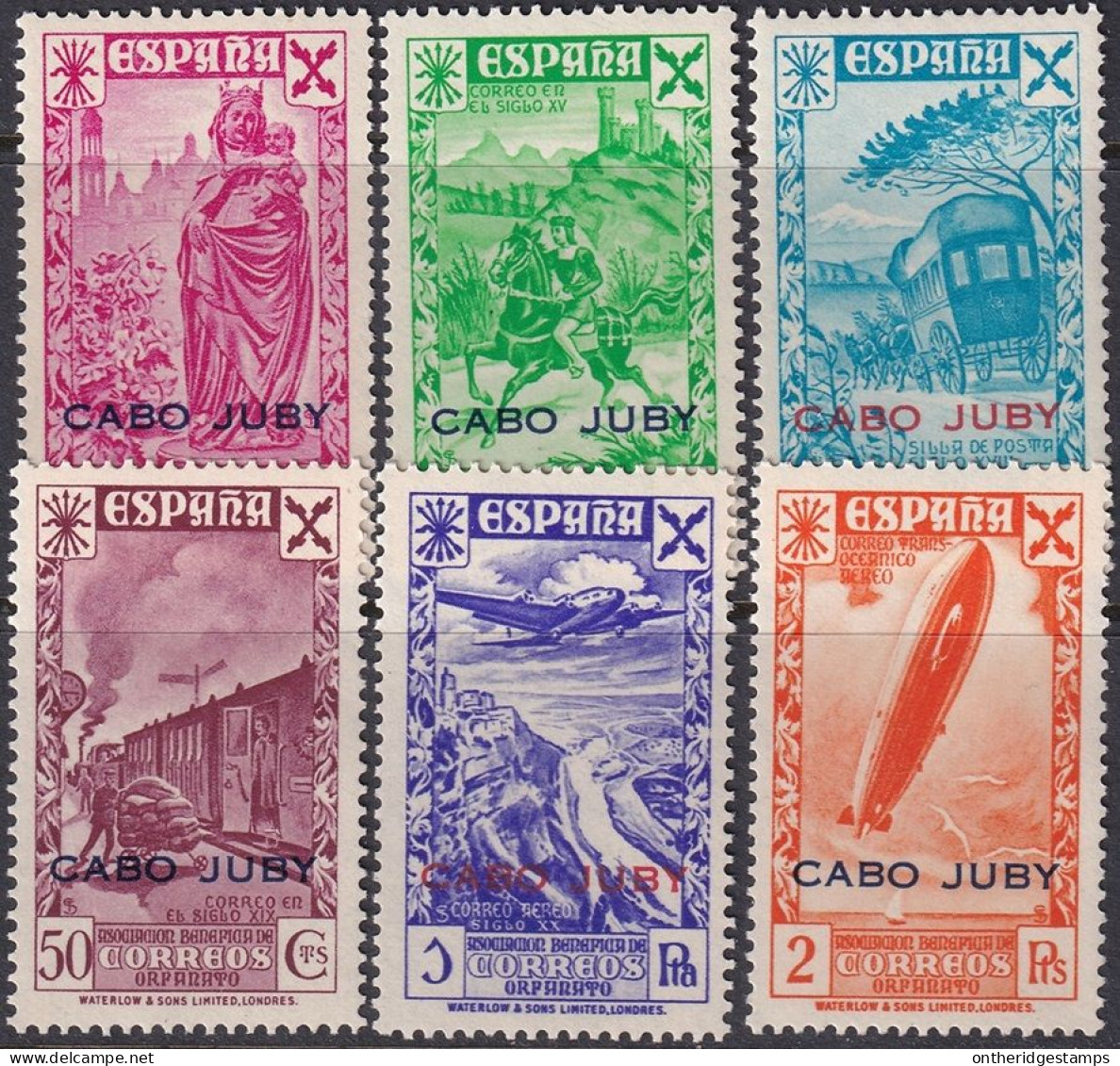 Cape Juby 1943 Beneficencia Ed 12-7 Cabo Juby Set MNH** - Cape Juby