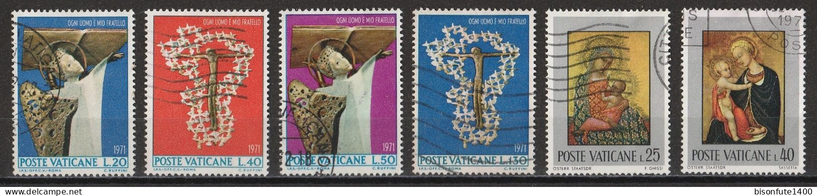 Vatican 1971 : Timbres Yvert & Tellier N° 518 - 519 - 520 - 521 - 522 - 523 - 525 - 526 - 527 - 529 - 530 - 531 Et... - Gebraucht