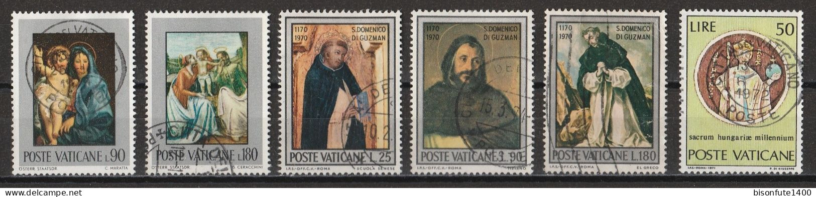 Vatican 1971 : Timbres Yvert & Tellier N° 518 - 519 - 520 - 521 - 522 - 523 - 525 - 526 - 527 - 529 - 530 - 531 Et... - Usados