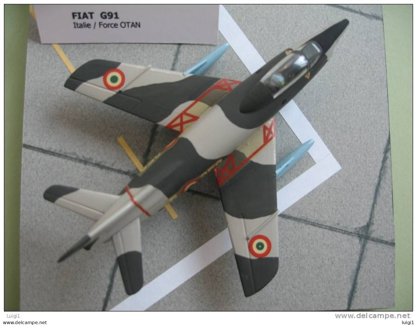 Maquette Plastique HELLER " Avion Militaire FIAT G91 - Force OTAN " Montée éch : 72ème - Détaillée. TB - Avions