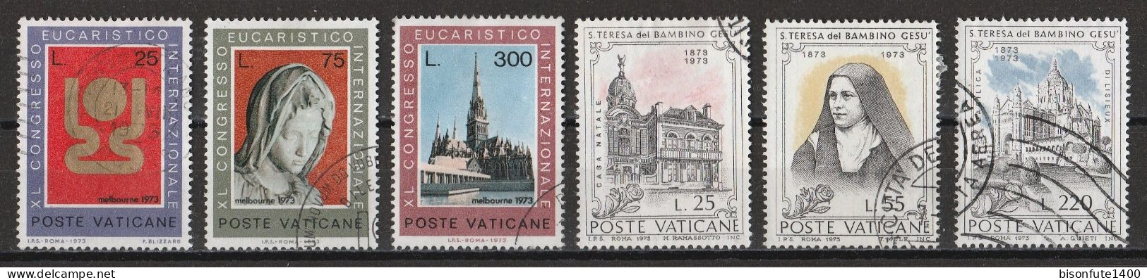 Vatican 1973 : Timbres Yvert & Tellier N° 552 - 553 - 554 - 555 - 556 - 557 - 558 - 559 - 560 - 561 - 562 - 563 - 564... - Gebraucht