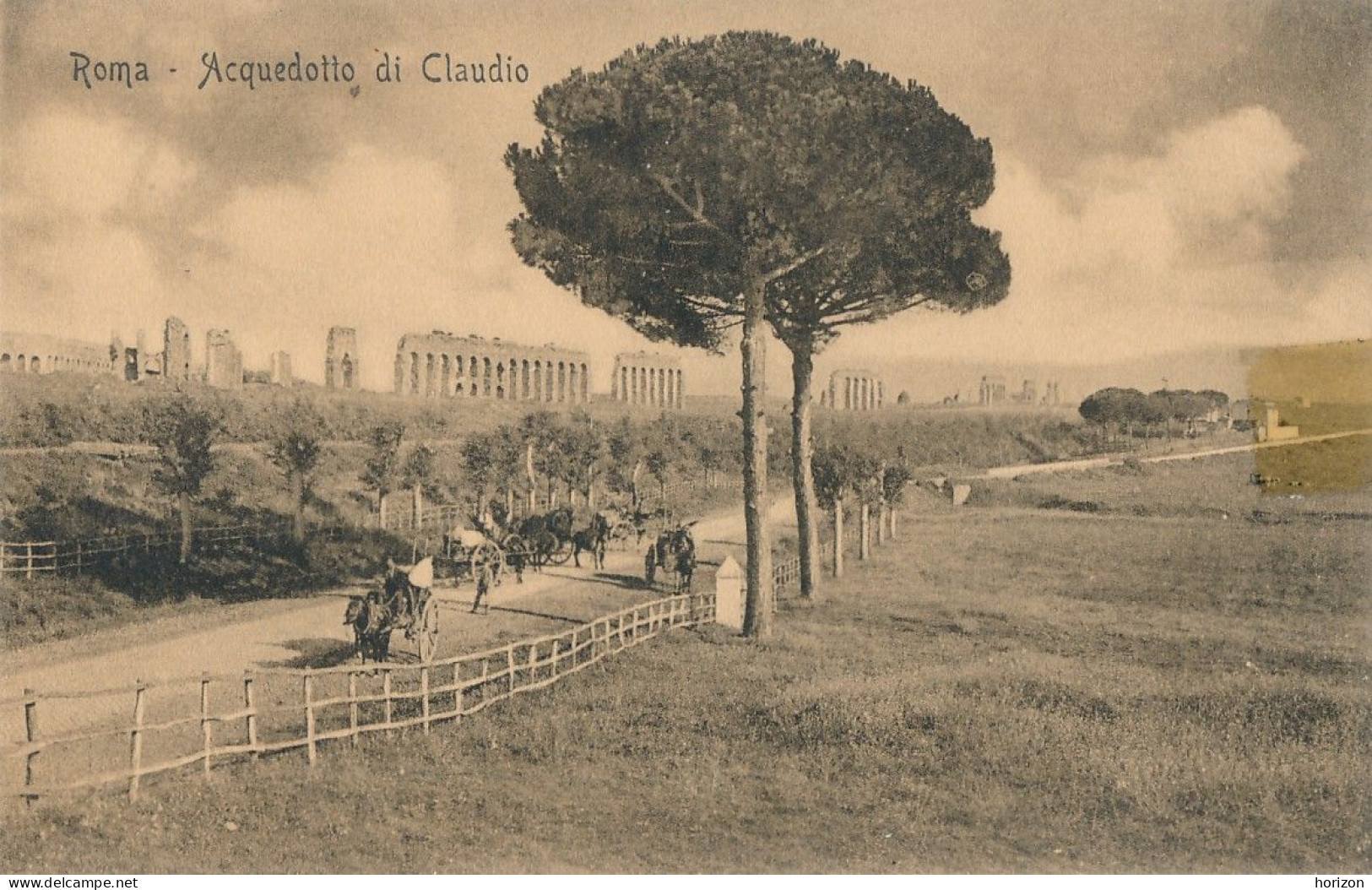 2f.524  ROMA - Acquedotto Di Claudio - Tempio Di Vesta - Lotto Di 2 Vecchie Cartoline - Mehransichten, Panoramakarten