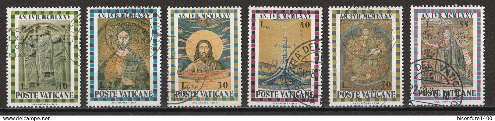 Vatican 1975 : Timbres Yvert & Tellier N° 582 - 583 - 584 - 585 - 586 - 587 - 588 - 589 - 590 - 591 Et 592 Oblitérés. - Oblitérés