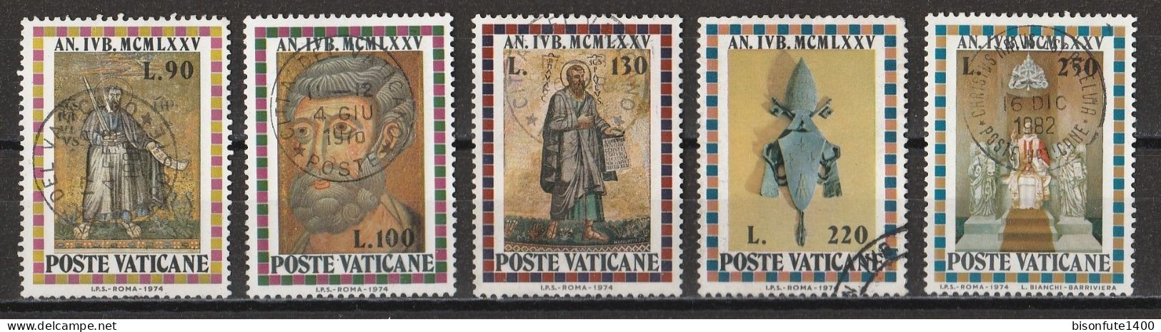 Vatican 1975 : Timbres Yvert & Tellier N° 582 - 583 - 584 - 585 - 586 - 587 - 588 - 589 - 590 - 591 Et 592 Oblitérés. - Used Stamps