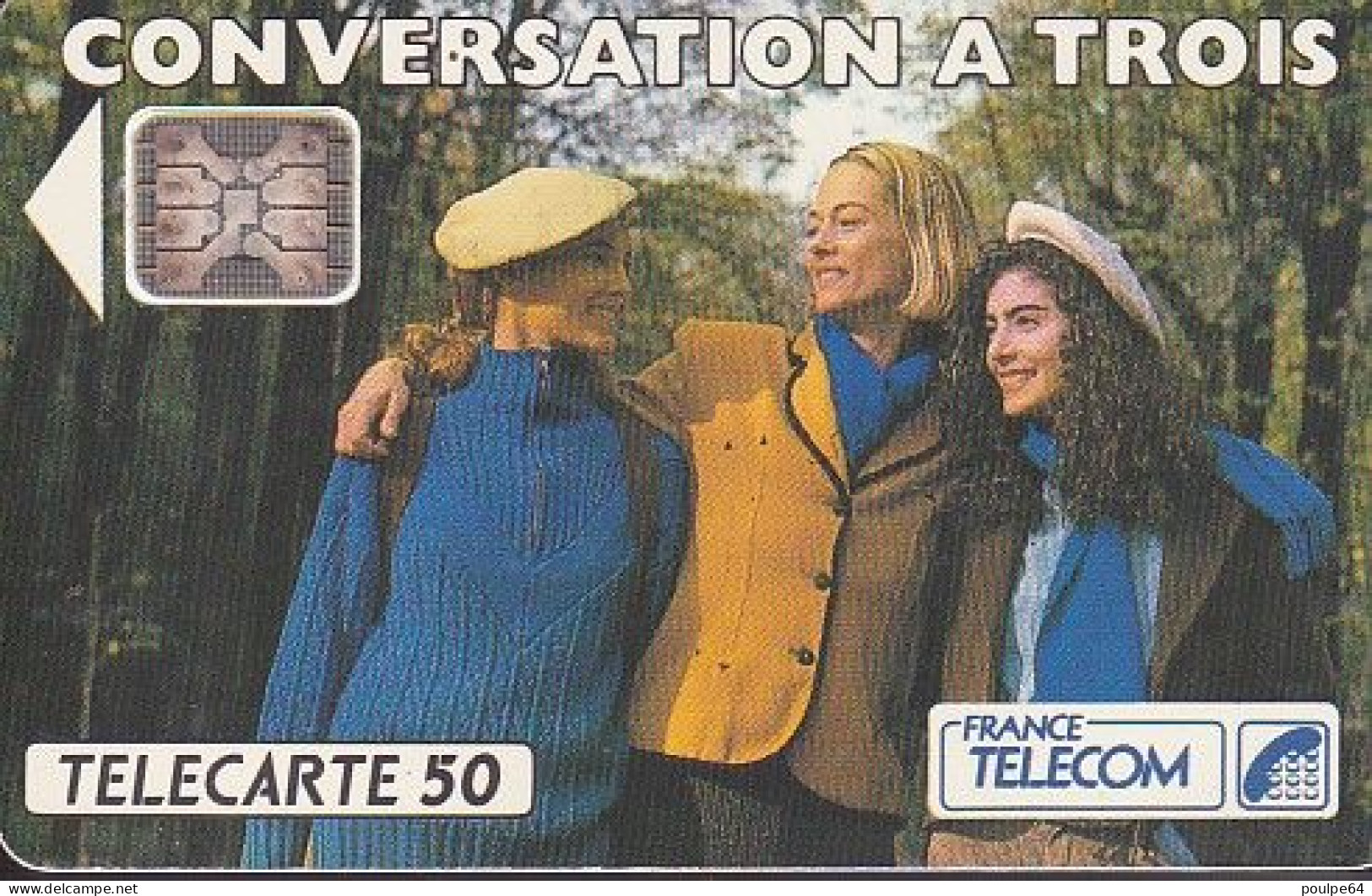 F281 - 07/1992 - CONVERSATION A TROIS " Femme " - 50 SC4  (diamètre Puce Au Dos Ø6) - 1992