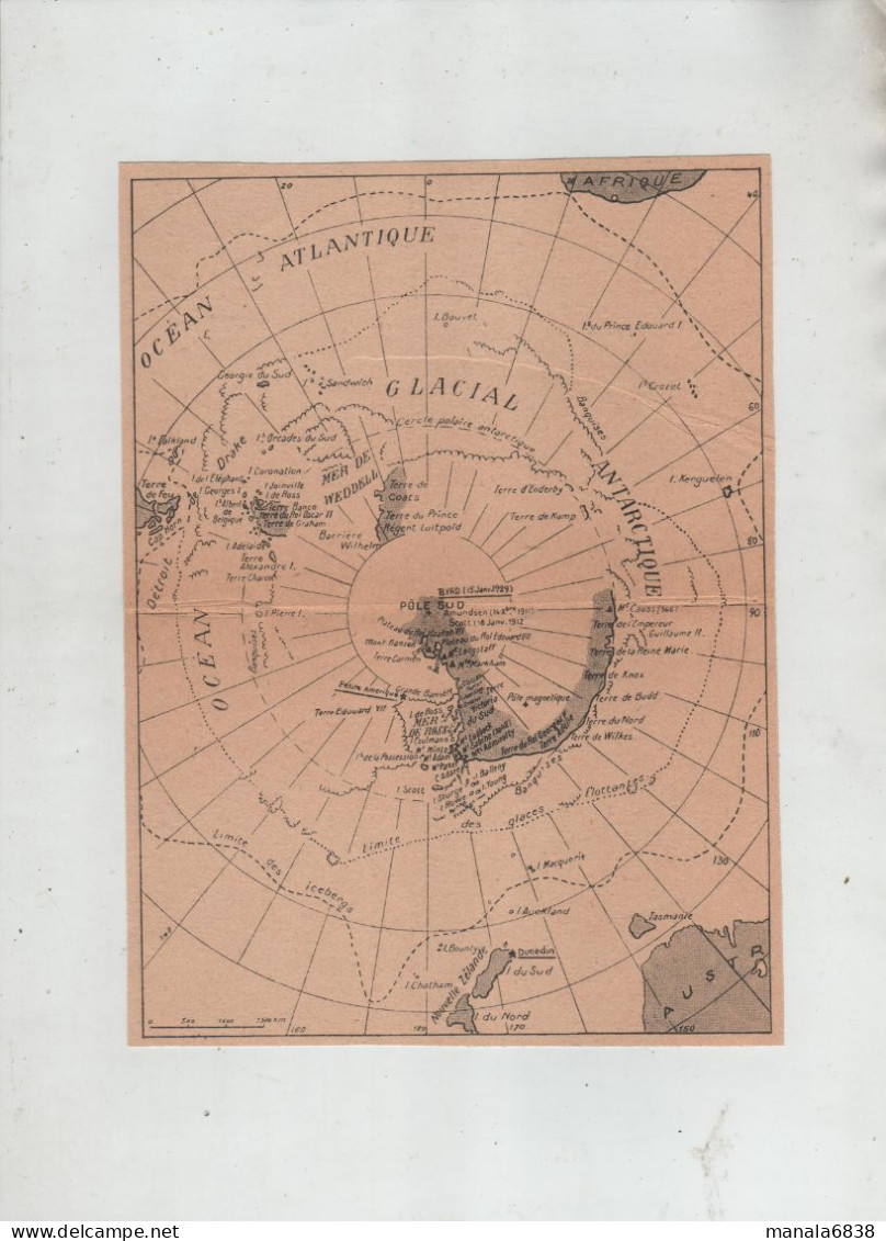 Pôle Sud Amundsen Océan Glacial Scott Glaces Flottantes Kerguélen - Andere & Zonder Classificatie