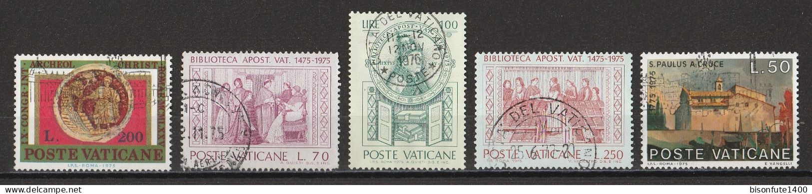 Vatican 1975 : Timbres Yvert & Tellier N° 593 - 596 - 600 - 601 - 602 - 603 - 604 - 605 - 606 - 607 - 608 - 609 Et... - Oblitérés