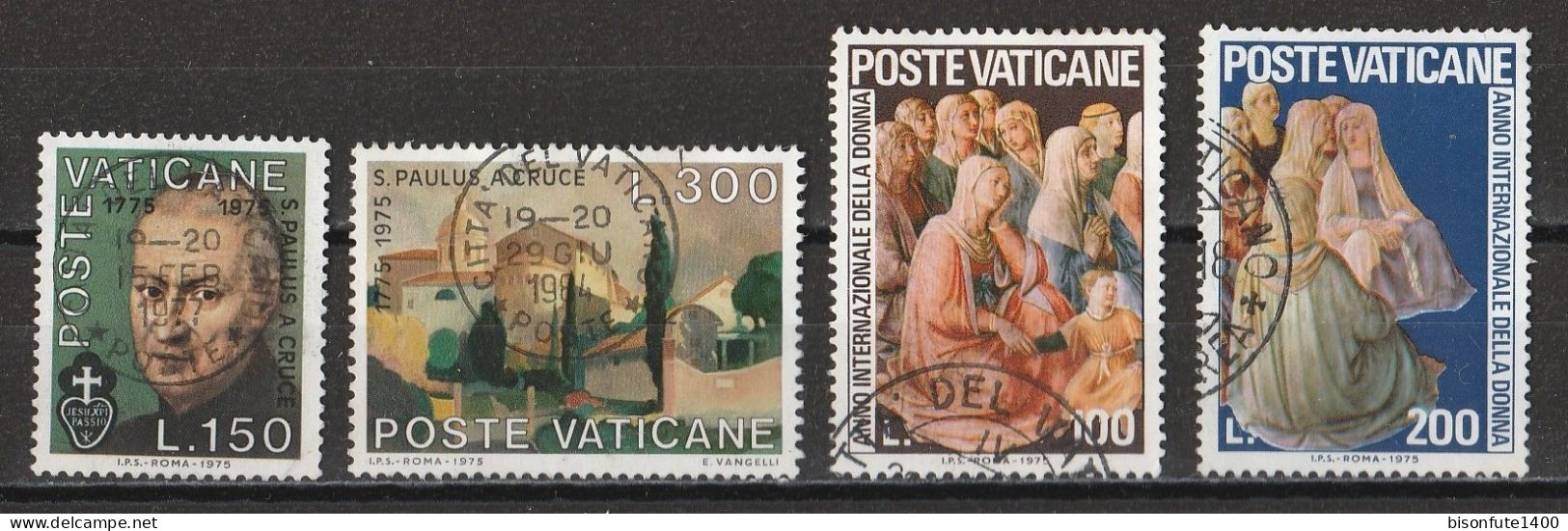 Vatican 1975 : Timbres Yvert & Tellier N° 593 - 596 - 600 - 601 - 602 - 603 - 604 - 605 - 606 - 607 - 608 - 609 Et... - Oblitérés