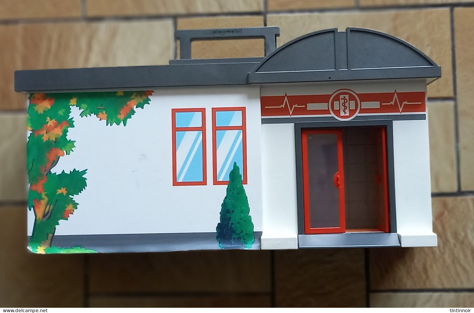 Vintage Hôpital Transportable Playmobil Avec Accessoires - Playmobil