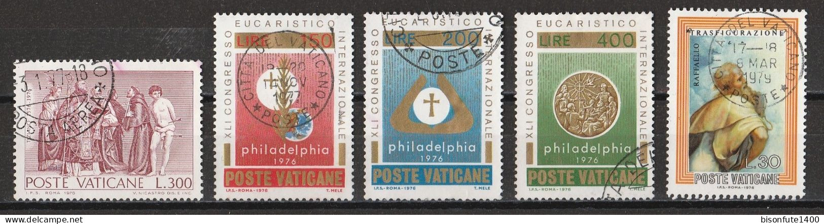 Vatican 1976 : Timbres Yvert & Tellier N° 612 - 613 - 614 - 615 - 616 - 617 - 618 - 619 - 620 Et 621 Oblitérés. - Usados