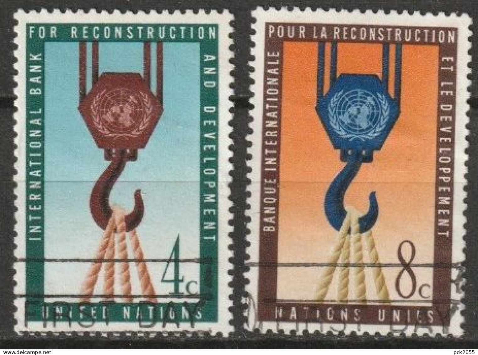 UNO New York 1960 Mi-Nr.92 - 93 O Gestempelt IBRD( 4360) Günstiger Versand - Used Stamps