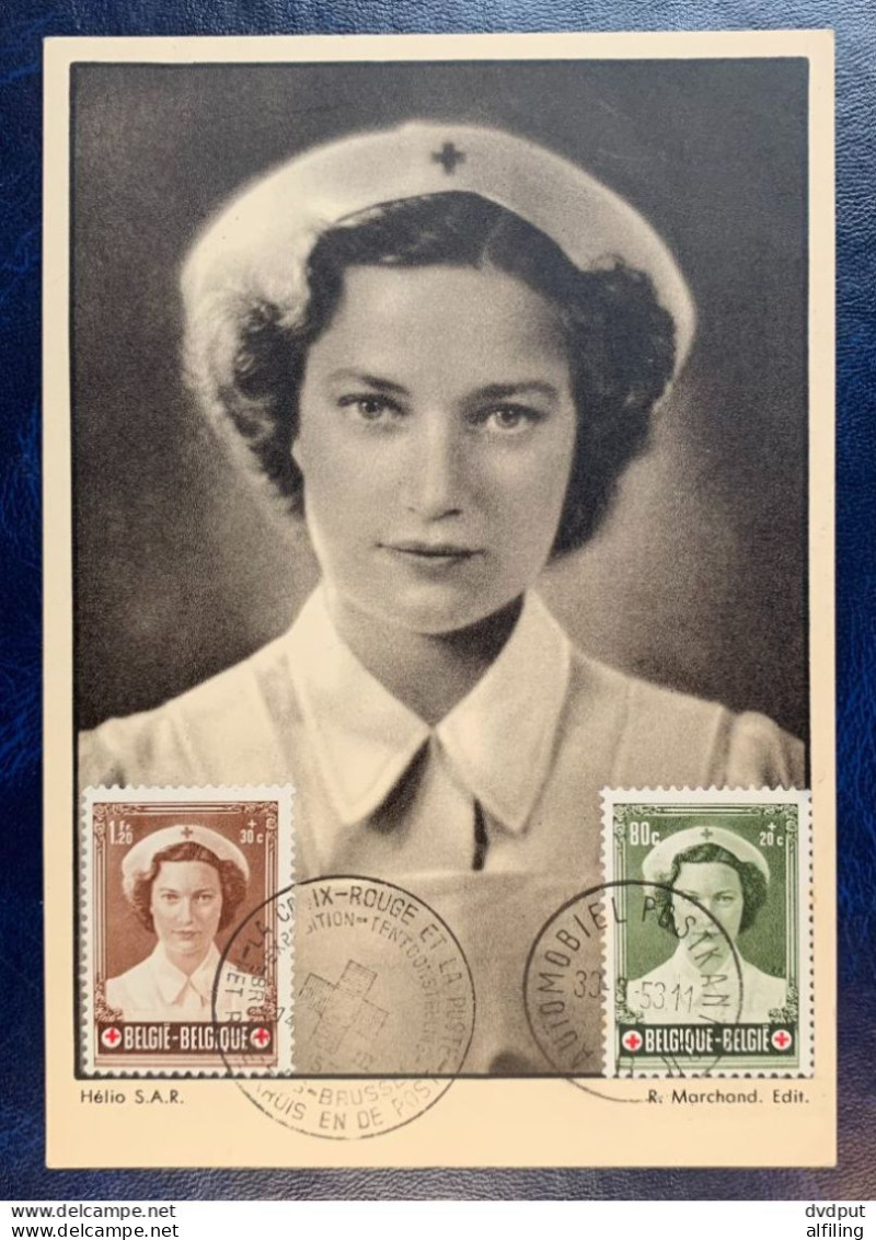 912 + 913 CM Cote 75.00  Souvenir  Croix-Rouge Princesse Joséphine Charlotte - 1951-1960