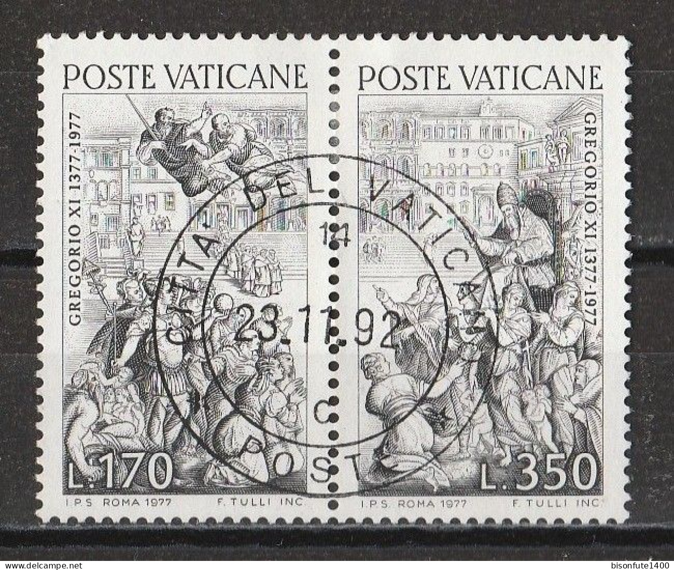 Vatican 1977 : Timbres Yvert & Tellier N° 629 - 631 - 632 - 633 - 634 Et 635 Se Tenant Et Oblitérés. - Oblitérés