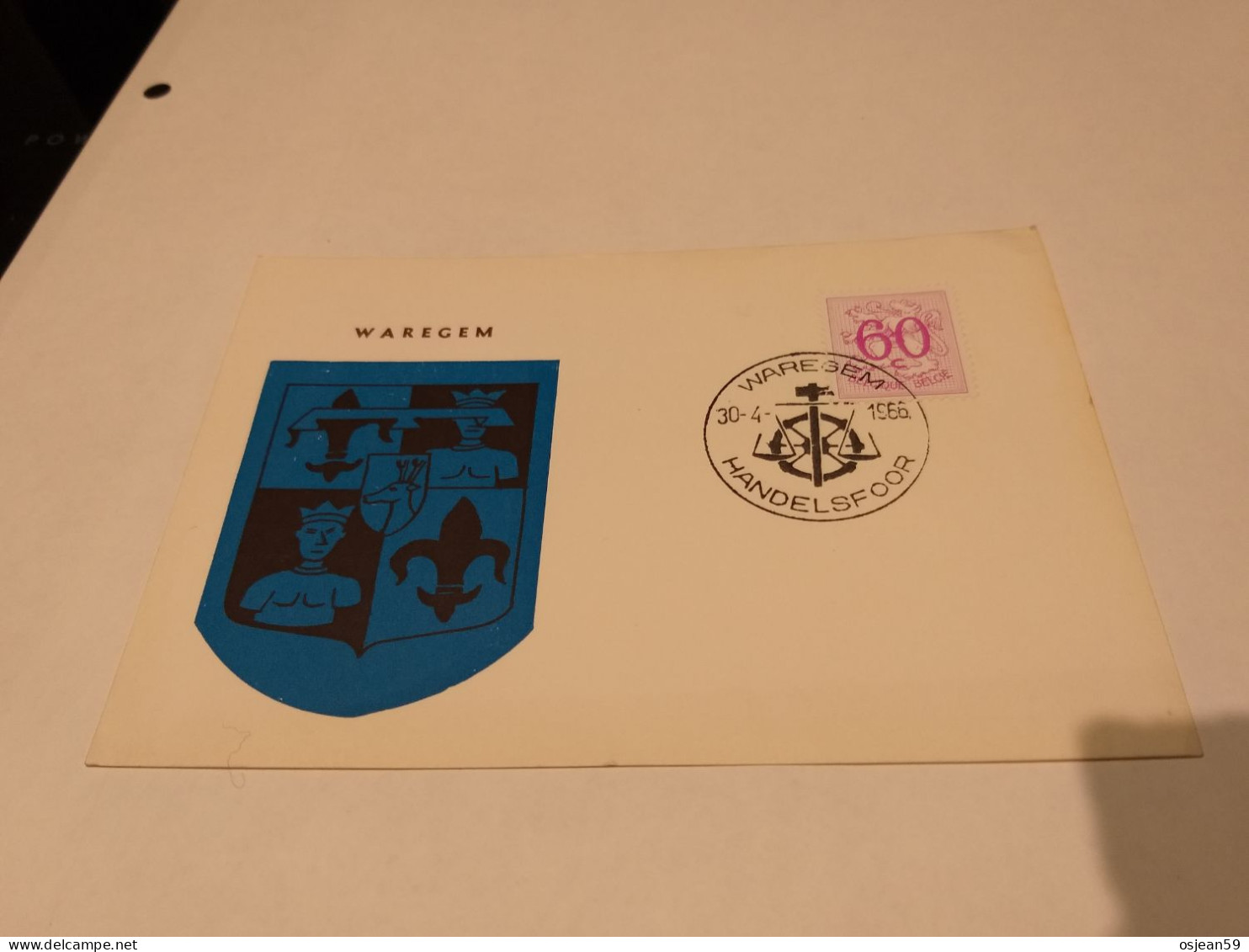 Belgique 1966 - .COB 1369 .Waregem Crte Souvenir 30/04/1966. - ....-1951