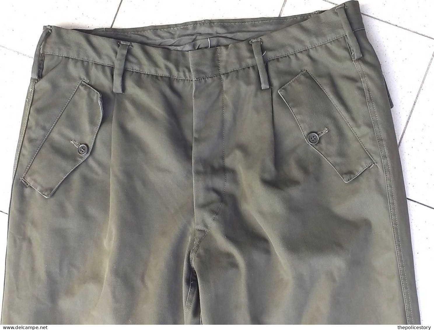 Pantaloni Mimetica Verde NATO Tg. 50 Del 1977 Originali Etichettati - Divise