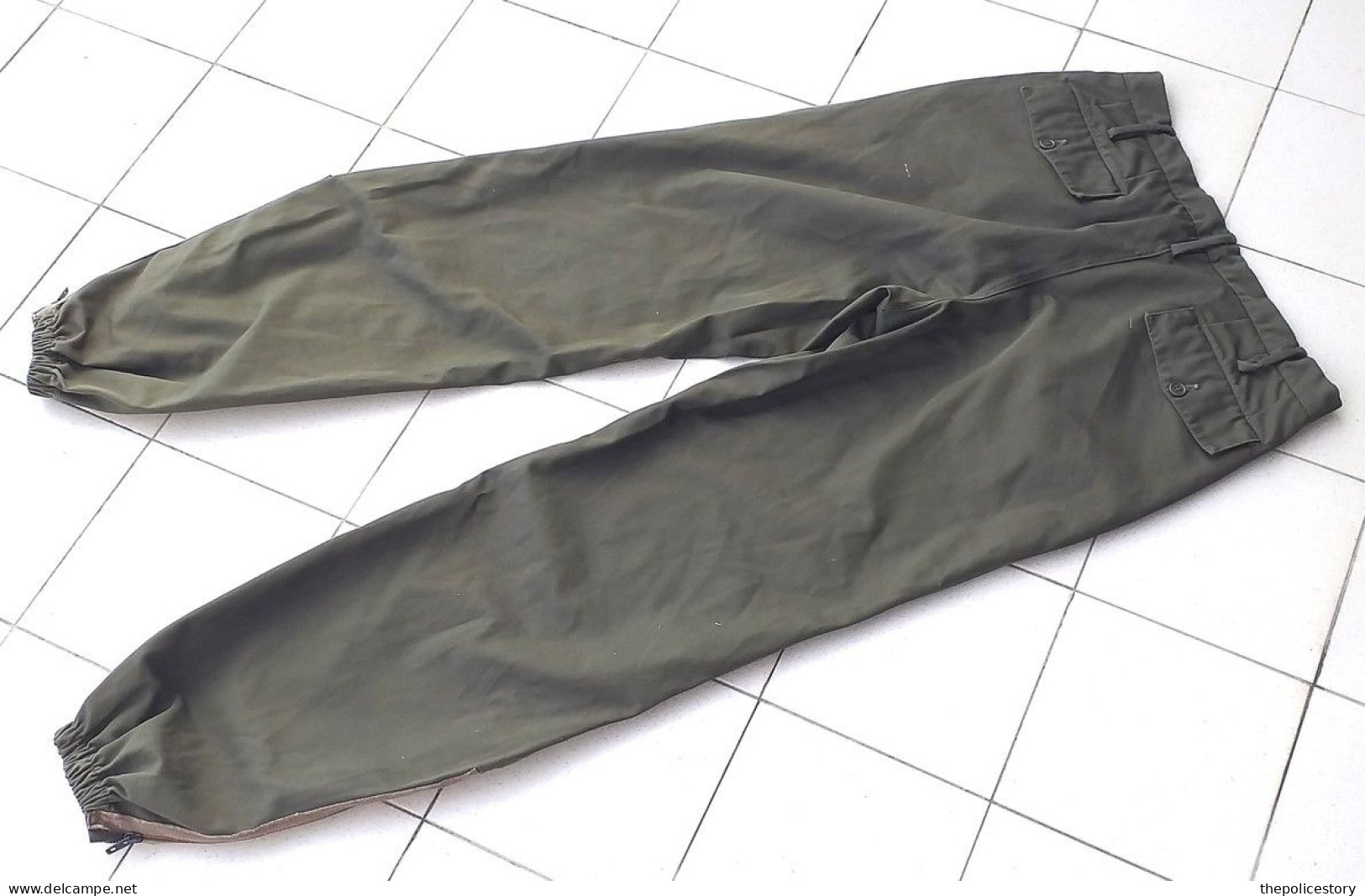 Pantaloni Mimetica Verde NATO Tg. 50 Del 1977 Originali Etichettati - Uniformes