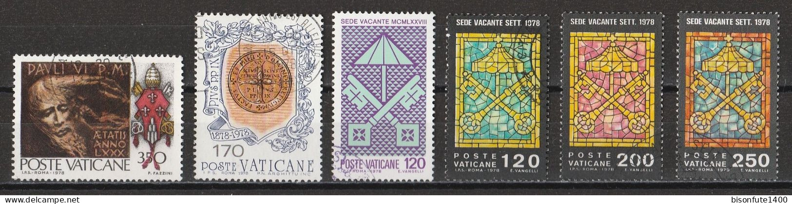 Vatican 1978 : Timbres Yvert & Tellier N° 651 - 654 - 656 - 659 - 660 - 661 - 662 - 663 - 664 Et 665 Oblitérés. - Usati