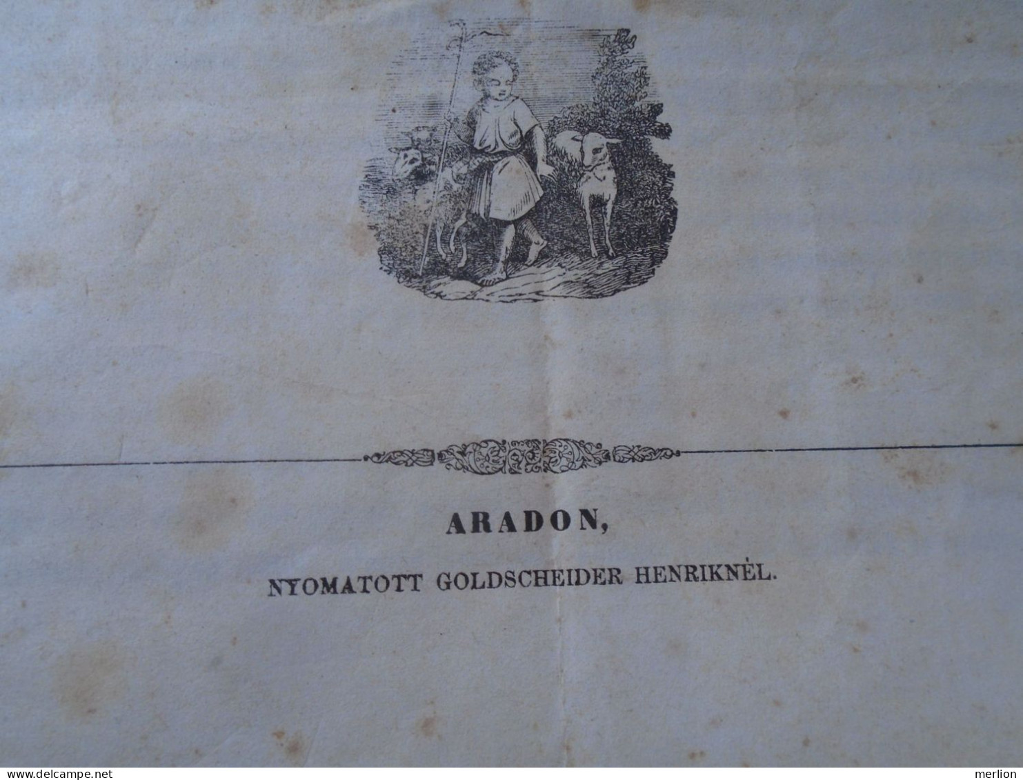 ZA464.1  Hungary  ARAD  - Az Aradi Minorita Rendi Nagy-Gymnasium Értesítvénye  1855/6 Tanévre   Romania - Diplômes & Bulletins Scolaires