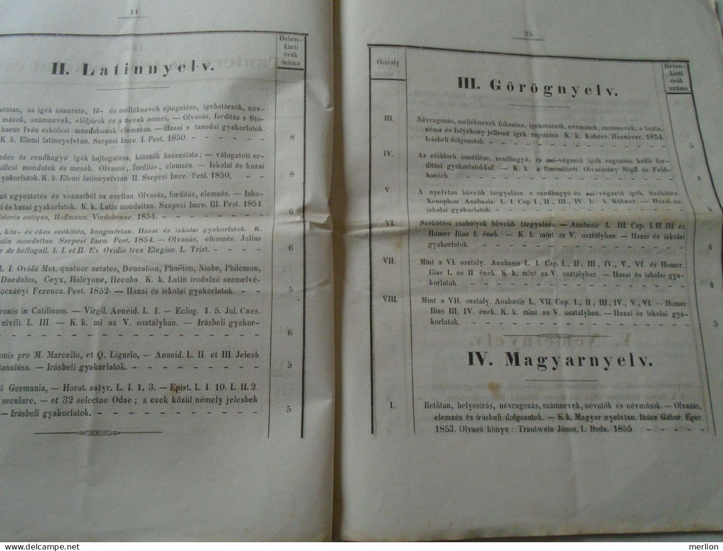 ZA464.1  Hungary  ARAD  - Az aradi minorita rendi Nagy-Gymnasium Értesítvénye  1855/6 tanévre   Romania