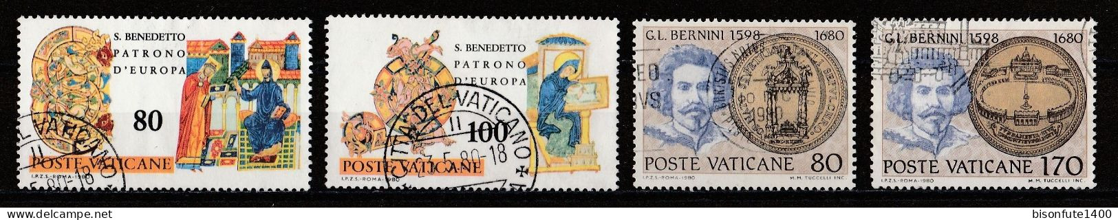 Vatican 1980 : Timbres Yvert & Tellier N° 689 - 690 - 694 - 695 - 696 - 698 - 699 - 700 Et 701 Oblitérés. - Oblitérés