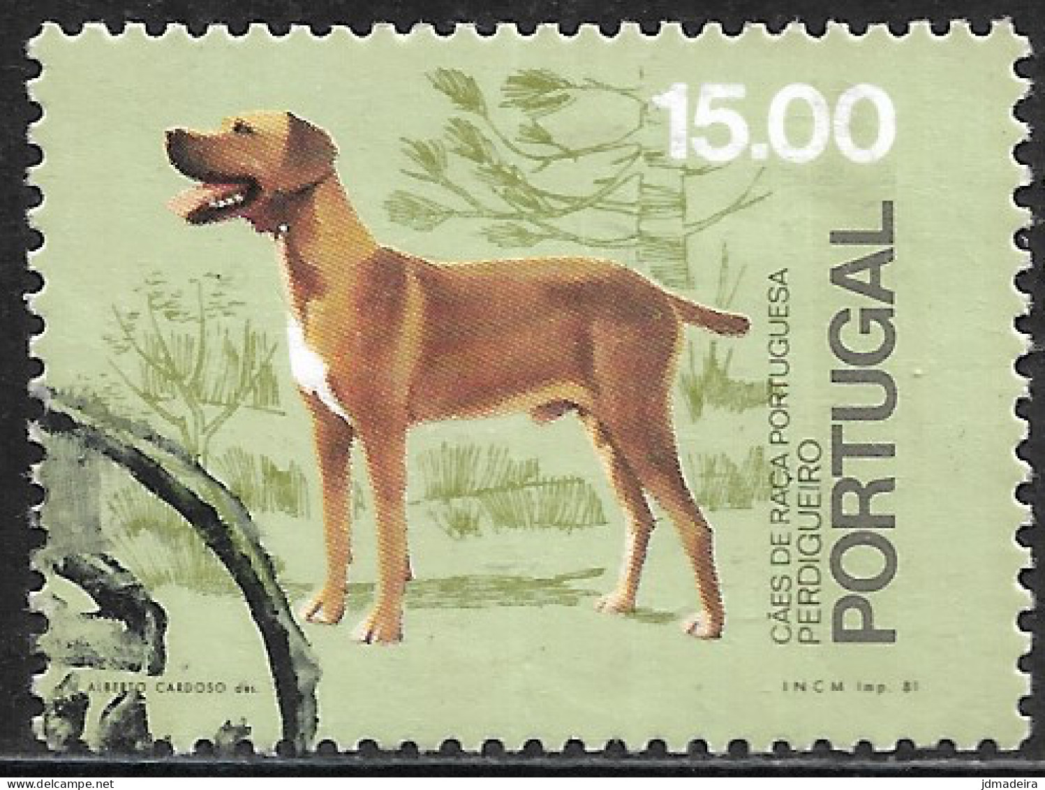 Portugal – 1981 Portuguese Breed Dogs 15.00 Used Stamp - Usado