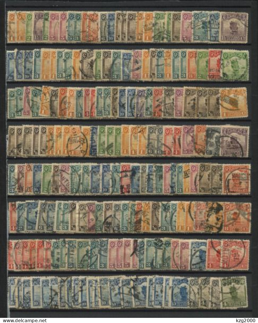 ROC China 1913-25 Junk 1st & 2nd Peking Print 200 Stamps Used Random Combination - 1912-1949 République