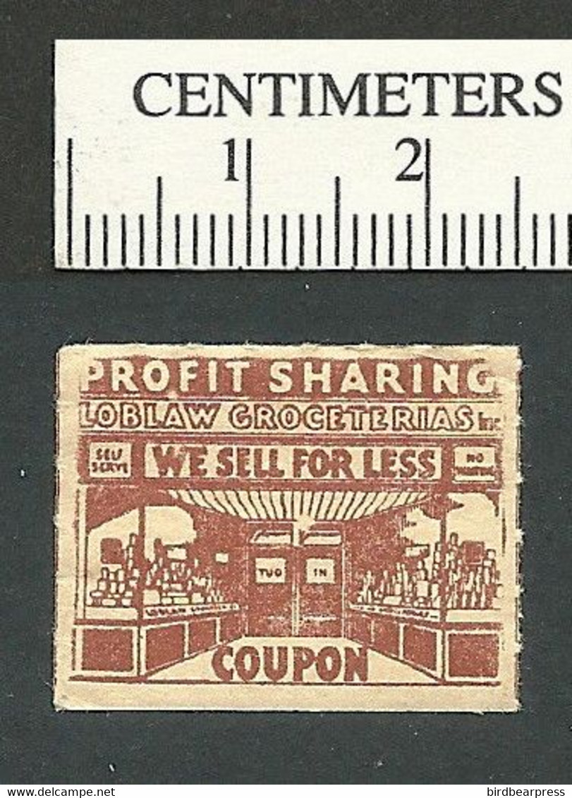 B67-62 CANADA USA Loblaw Groceterias Trading Stamp Brown MNH - Local, Strike, Seals & Cinderellas