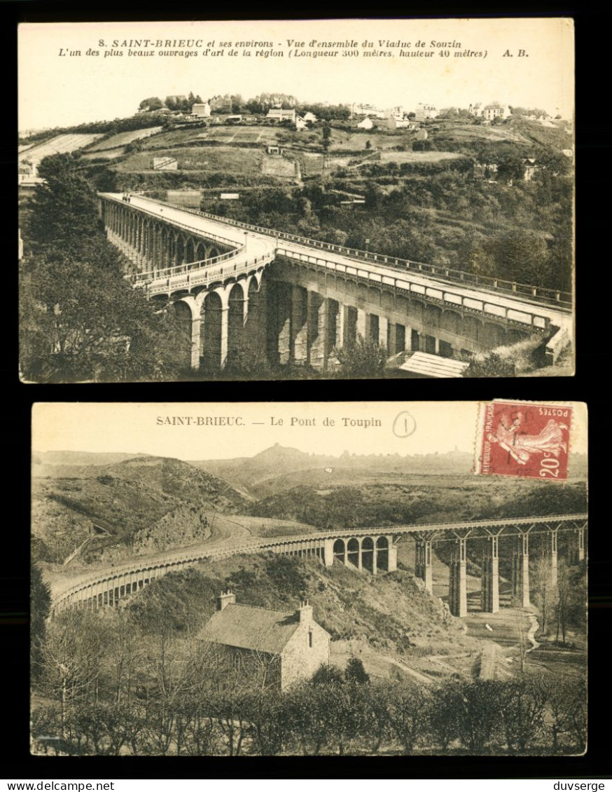 22 Cotes D' Armor Saint Brieuc 5 Cartes Postales Viaduc Chemin De Fer ( Voir 10 Scans ) - Opere D'Arte