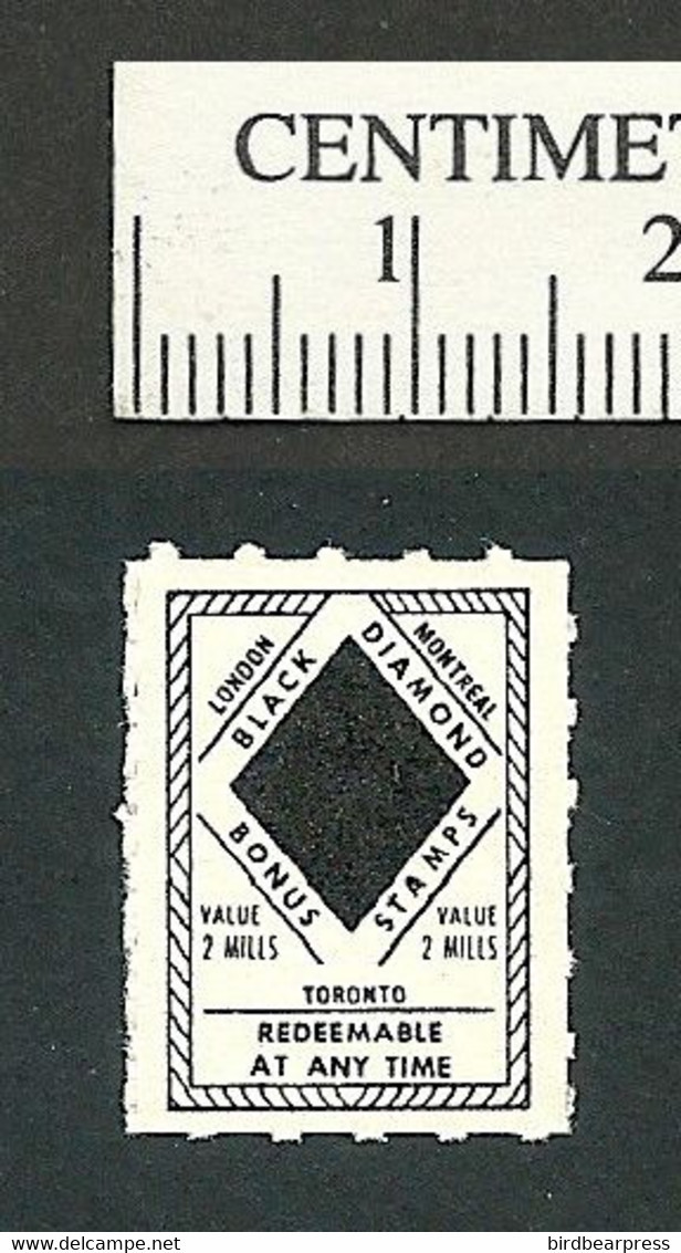 B63-74 CANADA Black Diamond Trading Stamp 3 MNH - Vignettes Locales Et Privées