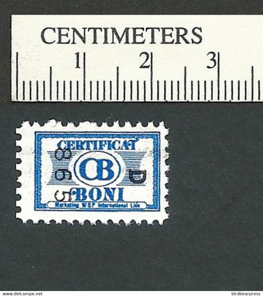 B63-72 CANADA Certificat Boni Trading Stamp Montreal MNH Blue - Vignette Locali E Private