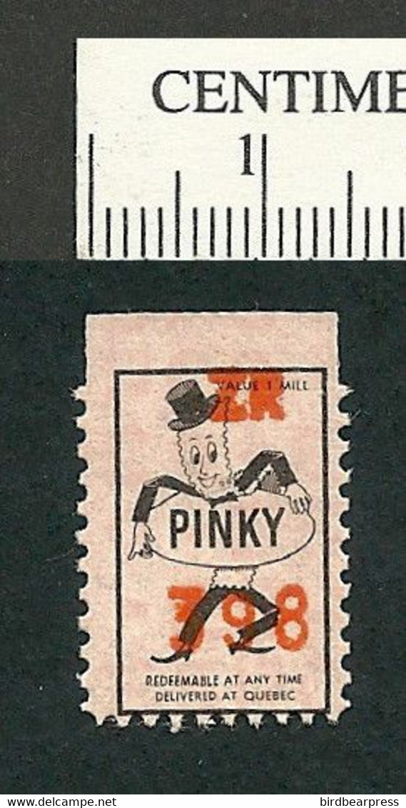 B63-71 CANADA Pinky Trading Stamp 1 Mill 2i Quebec MNH - Viñetas Locales Y Privadas