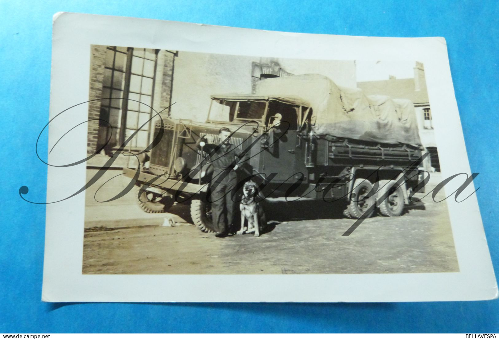 Vrachtwagen Militair 1940 Real Photo On Doka SELO Paper - Transporter & LKW