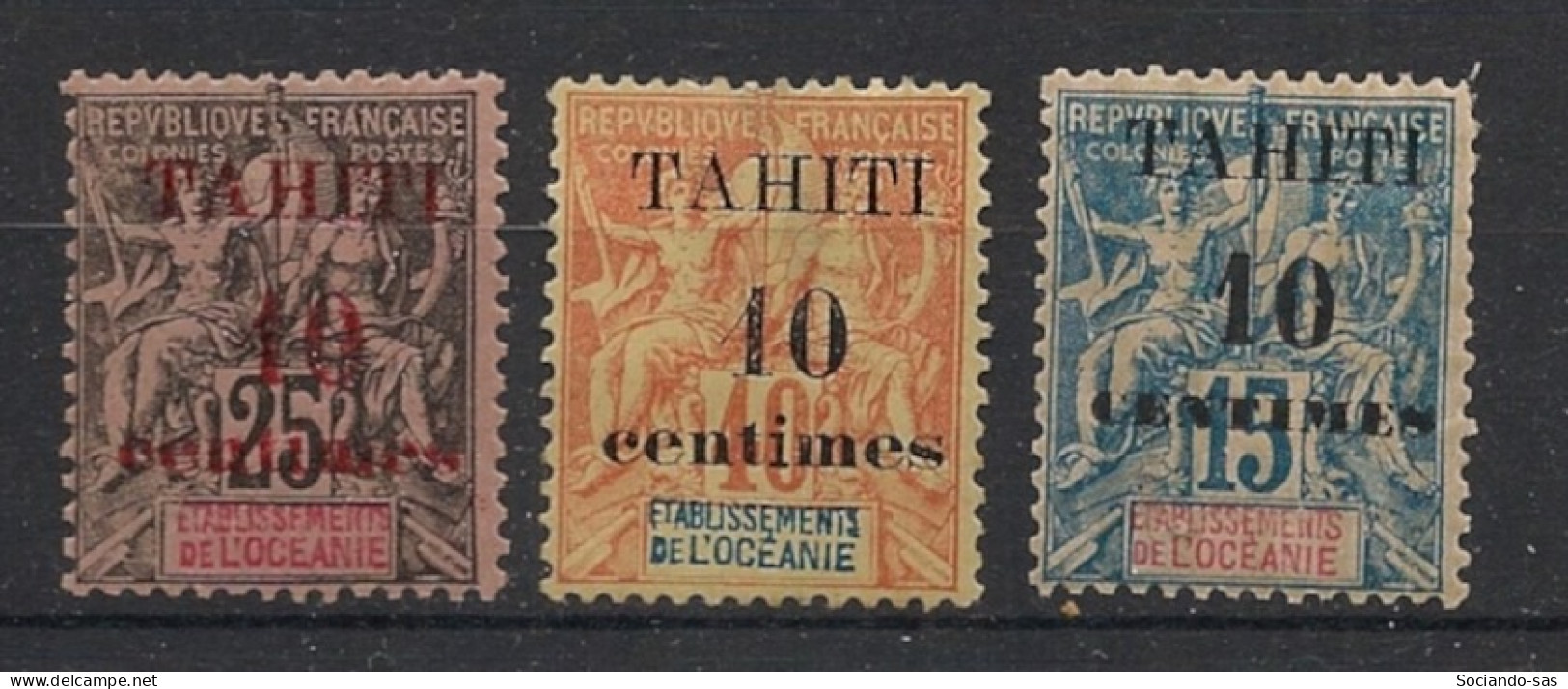 TAHITI - 1903 - N°YT. 31 à 33 - Type Groupe - Série Complète - Neuf * / MH VF - Nuevos