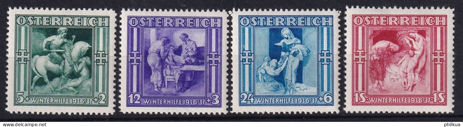 MiNr. 628 - 631 Österreich    1936, 2. Nov. Winterhilfe (III) Ungebraucht/*/MH - Kat. Mi. € 18.-- - Ungebraucht