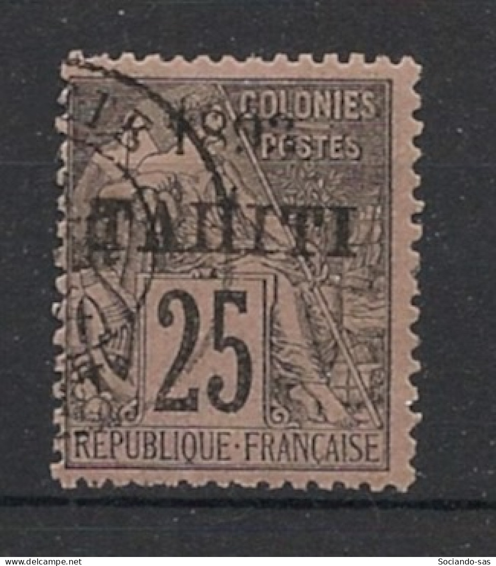 TAHITI - 1893 - N°YT. 27 - Type Alphée Dubois 25c Noir Sur Rose - Signé SCHELLER - Oblitéré / Used - Gebruikt