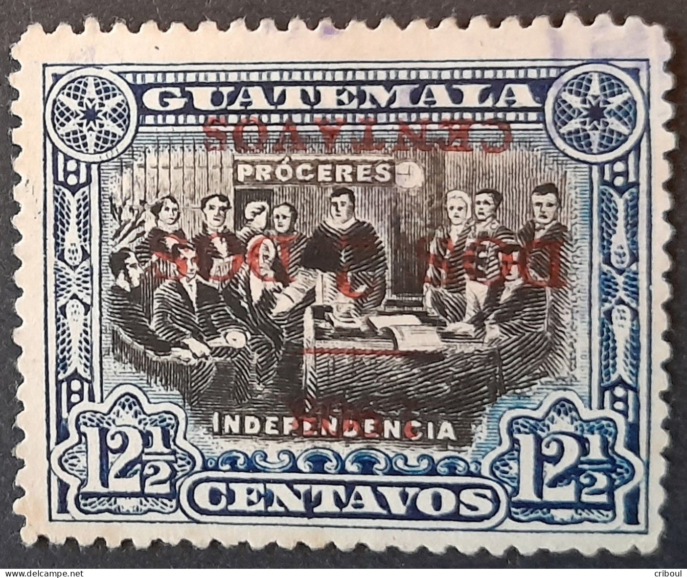 Guatemala 1908 Independance Surcharge Renversée Inverted Overprint 1908 DOS CENTAVOS Yvert 139a O Used - Erreurs Sur Timbres