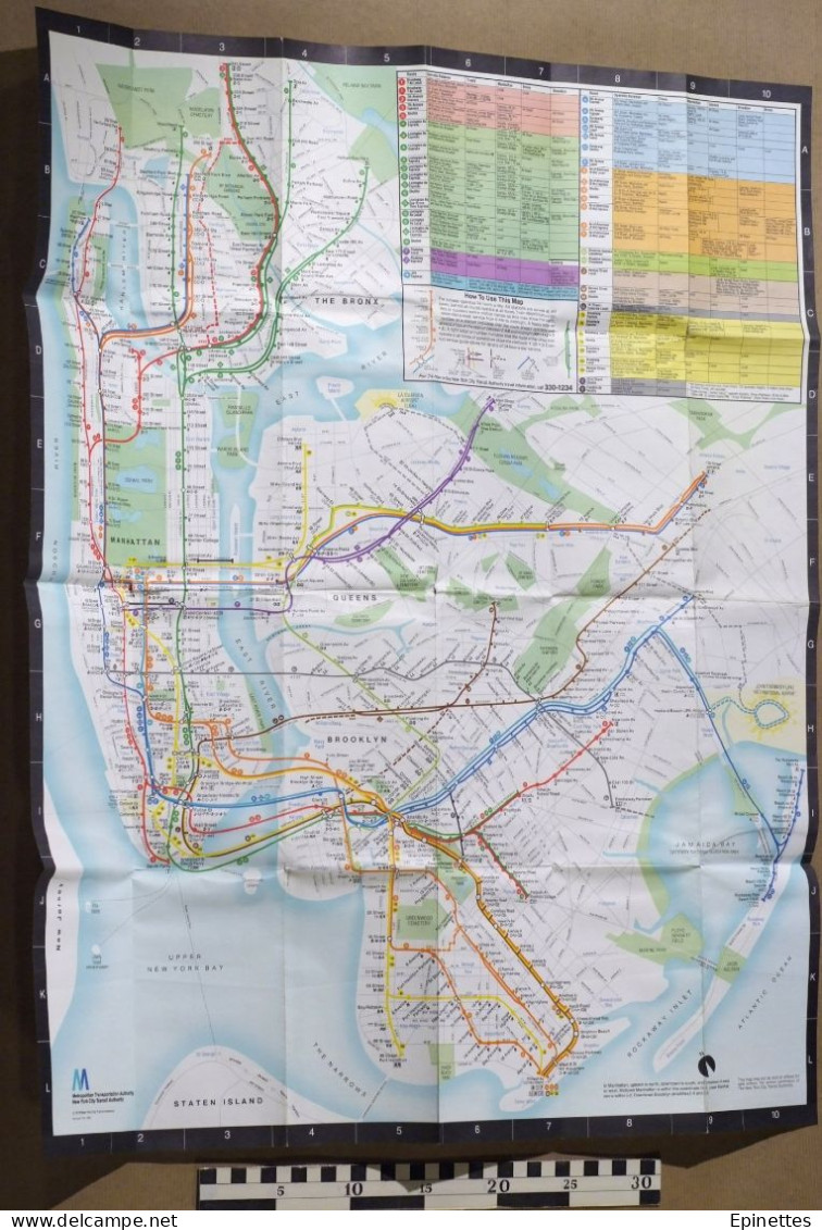 Plan Dépliant Du Métro De New-York, USA, NY City Subway Map, 1979-80 - Mundo