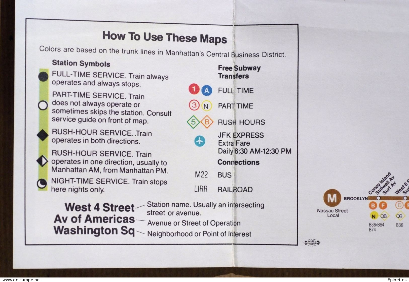 Plan dépliant du métro de New-York, USA, NY City Subway map, 1979-80