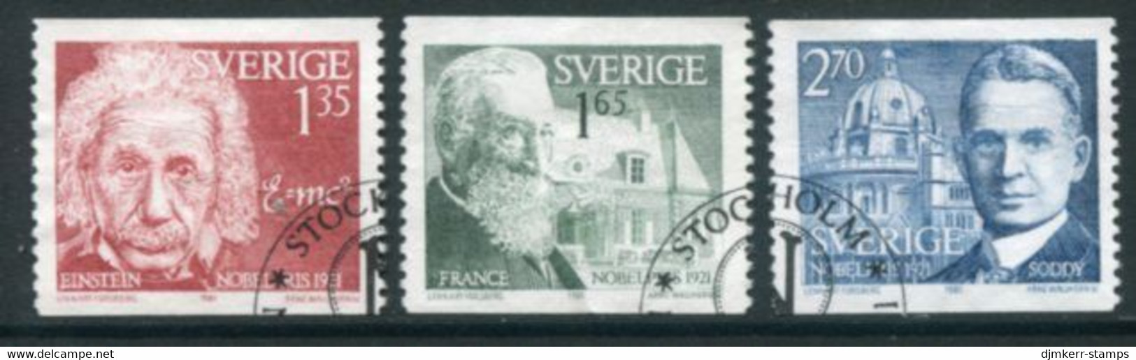 SWEDEN 1981 Nobel Prize Laureates Of 1921 Used.  Michel 1175-77 - Used Stamps