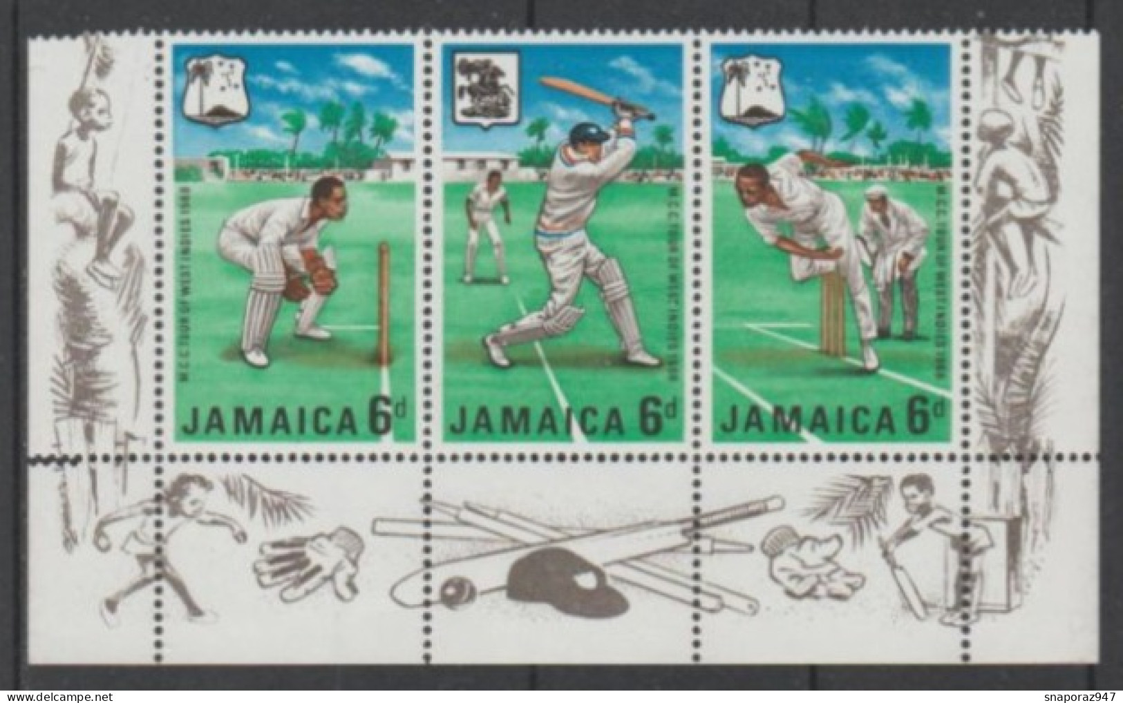 1968 Jamaica Cricket Set MNH** Rx99 - Cricket