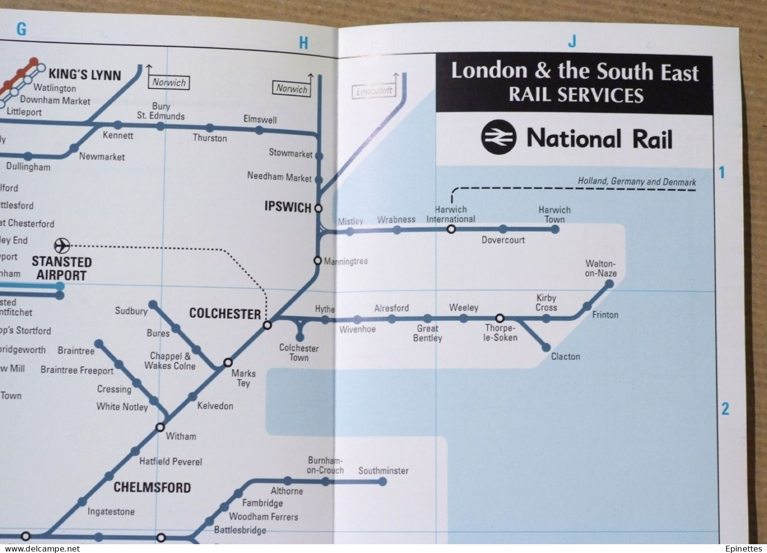 Plan dépliant, métro Londres + transports régionaux 2006 Rail & underground services, connections, London & South-East