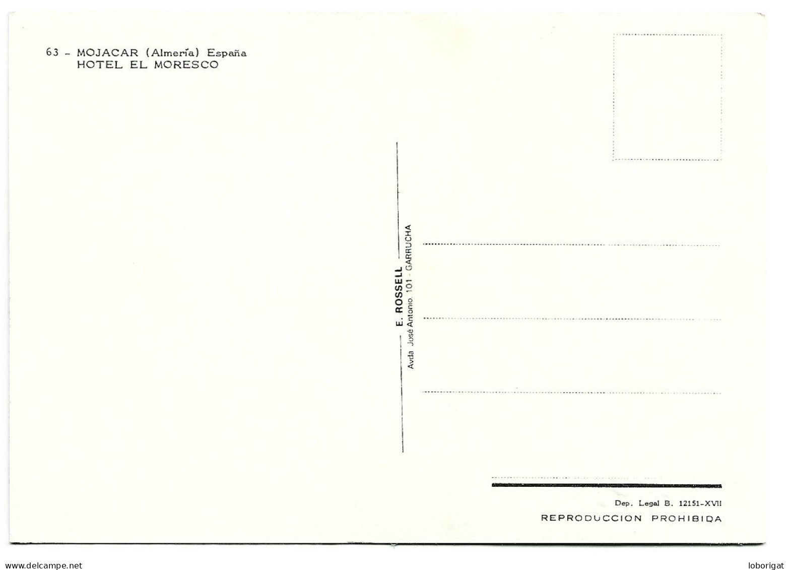 HOTEL EL MORESCO.-  MOJACAR / ALMERIA - ( ESPAÑA ) - Almería