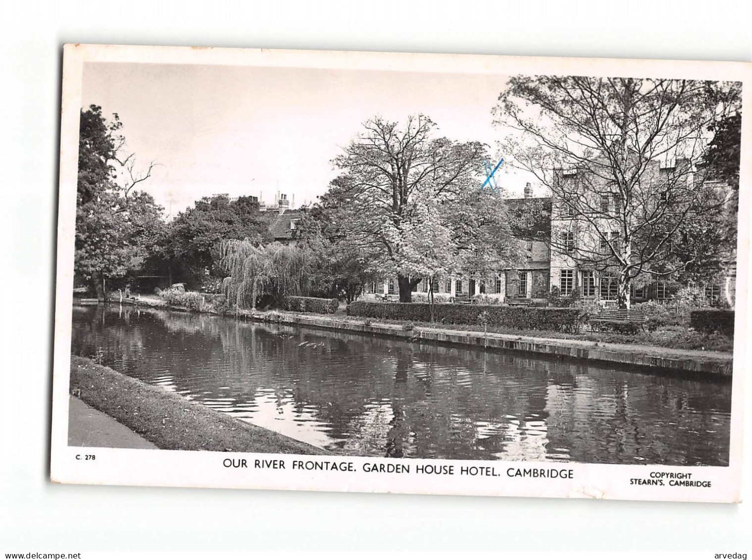 X1196 OUR RIVER FRONTAGE GARDEN HOUSE HOTEL CAMBRIDGE - Cambridge