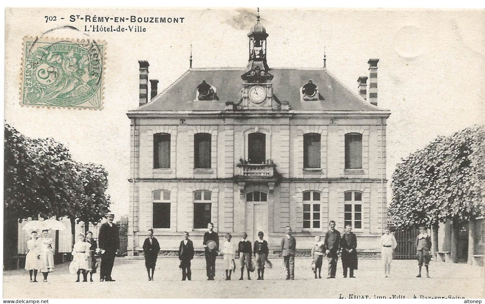Saint Rémy En Bouzemont : Hôtel De Ville (Editeur L. Nicat, Bar Sur Seine, N°702) - Saint Remy En Bouzemont