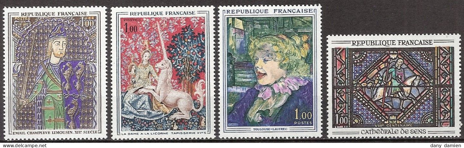 France - YT 1424, 1425, 1426 Et 1427 (1964-65) Année Complète. Neuf ** - 1960-1969