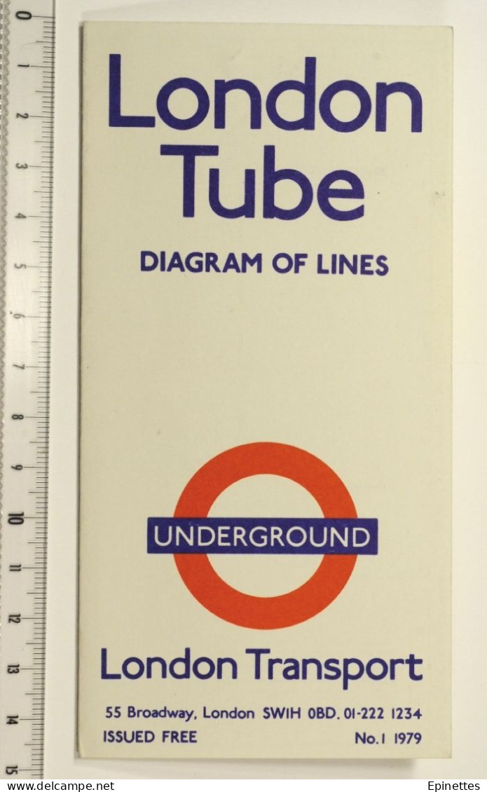 Petit Plan Dépliant, Métro De Londres 1979 - London Tube Diagram Of Lines, Underground, London Transport - Europe