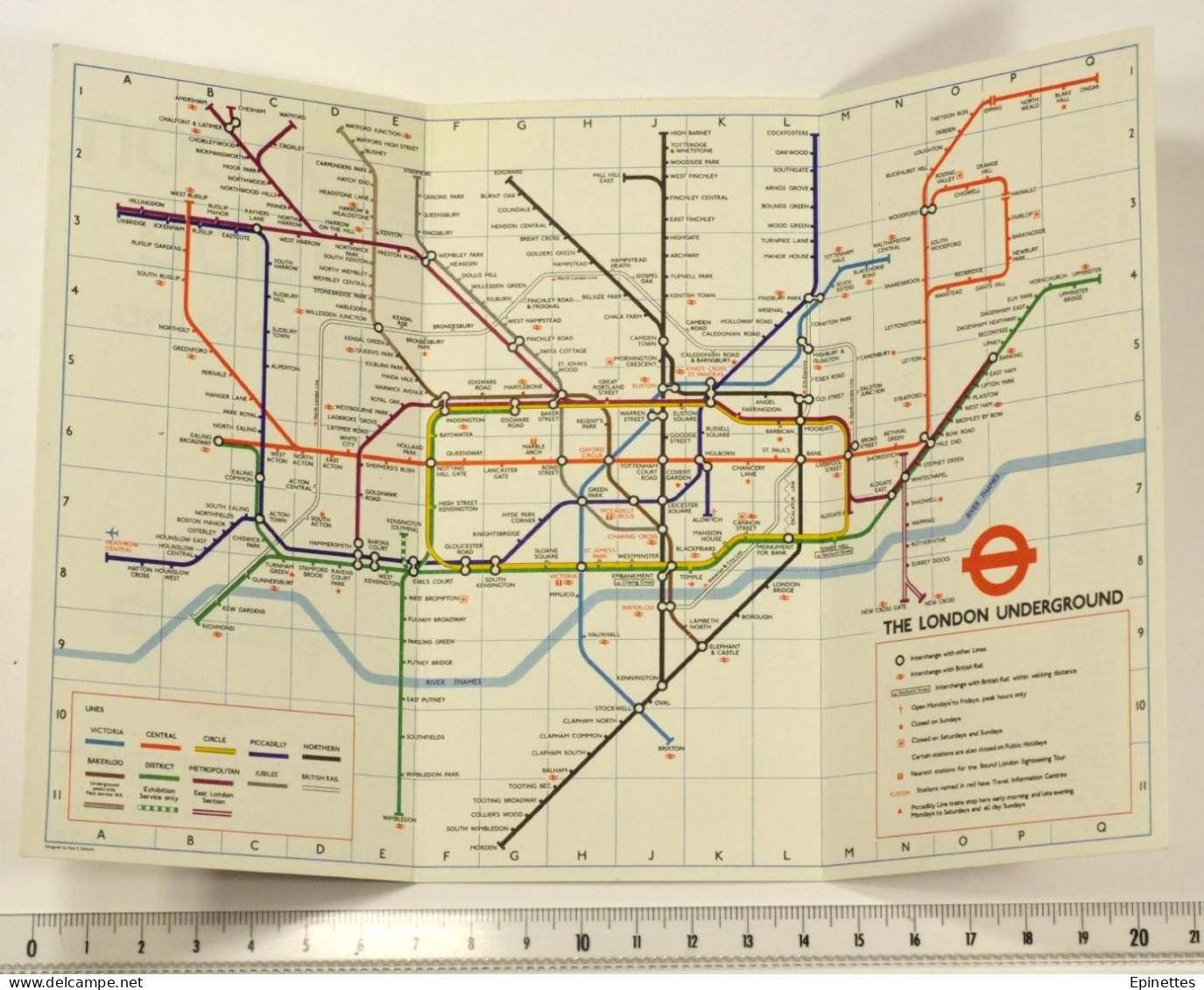 Petit Plan Dépliant, Métro De Londres 1979 - London Tube Diagram Of Lines, Underground, London Transport - Europa